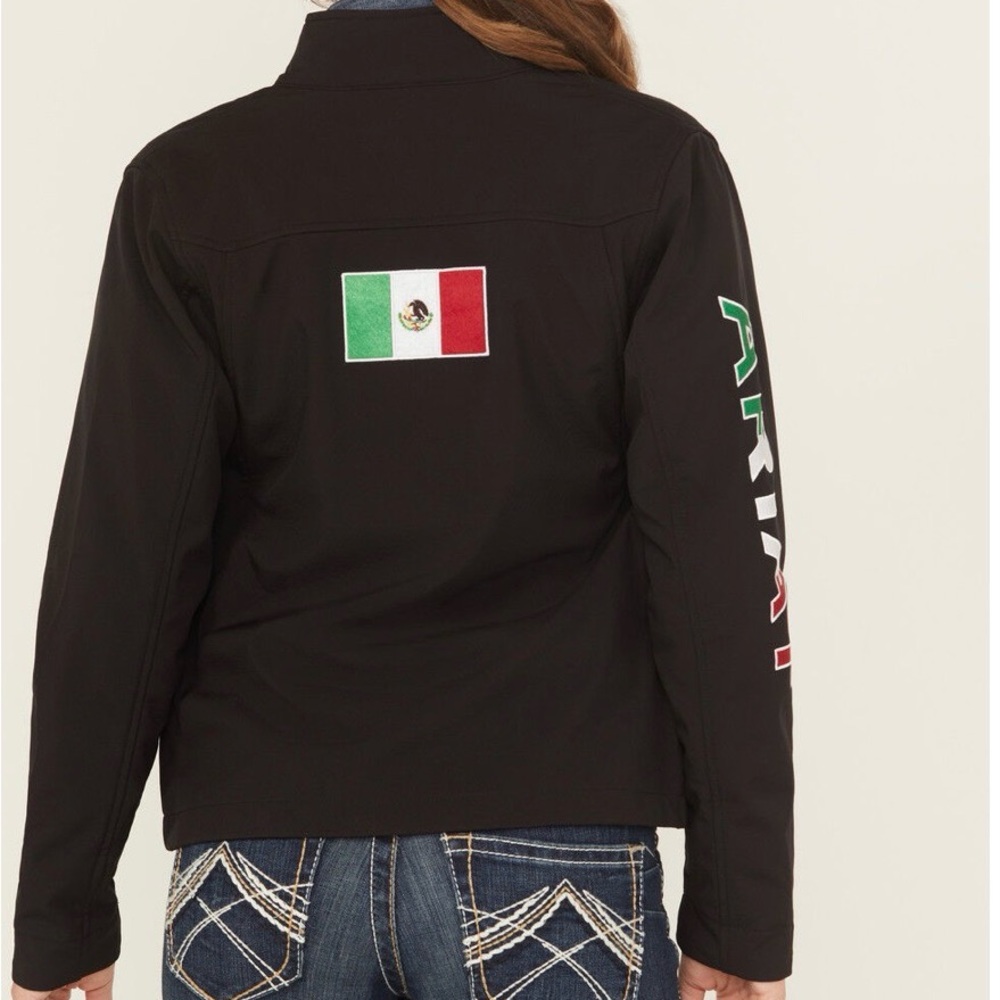 Ariat Women's Black Utility Jacket with Flag Detail